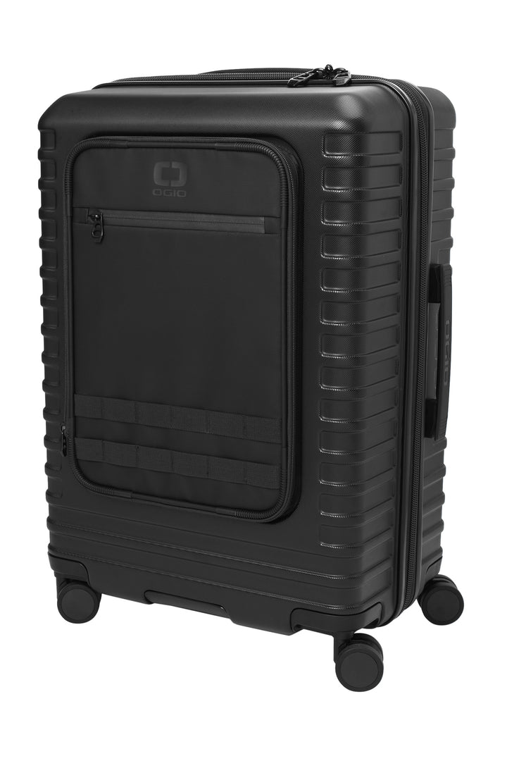 Left View of Blacktop OGIO Utilitarian Medium Checked Spinner 413012