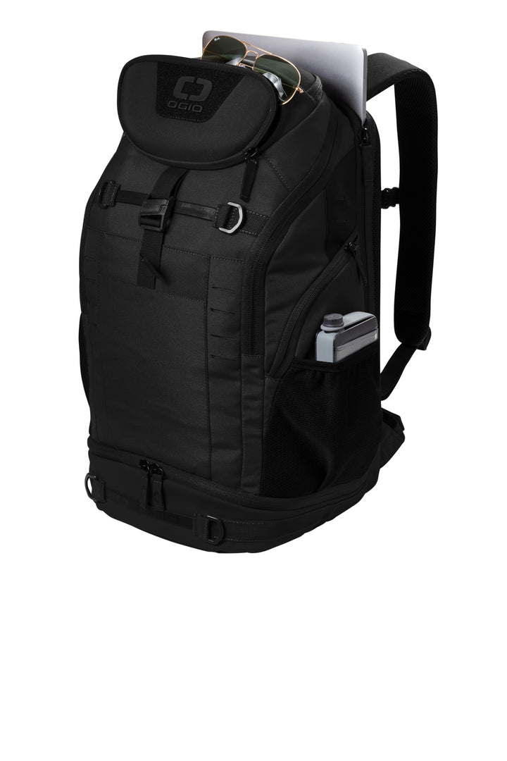 Left View of Blacktop OGIO Utilitarian Pack 91010