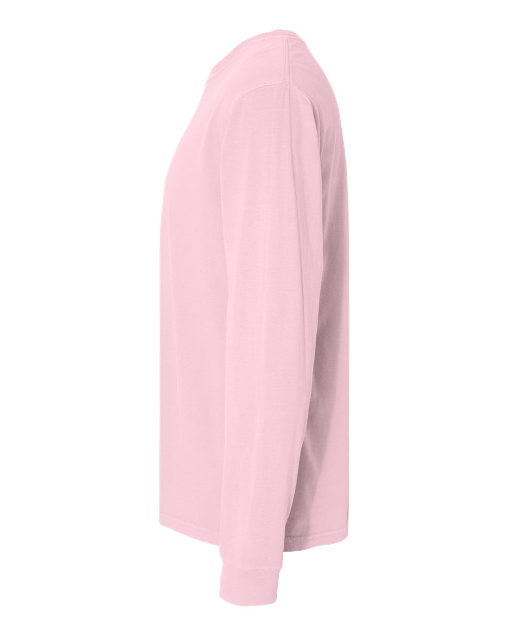 Left View of Blossom Garment-Dyed Heavyweight Long Sleeve T-Shirt - 6014