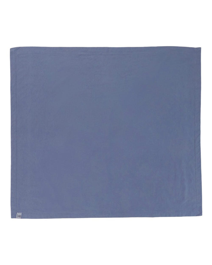 Left View of Blue Jean Garment-Dyed Fleece Dorm Blanket - 15BT