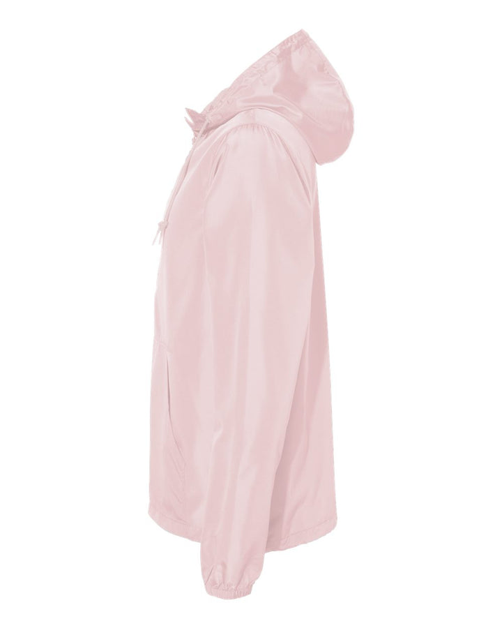 Left View of Blush Lightweight Quarter-Zip Windbreaker Pullover Jacket - EXP54LWP