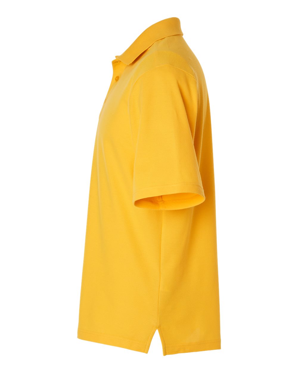 Left View of Campus Gold Men's Resolve CVC Performance Pique Polo - CE106