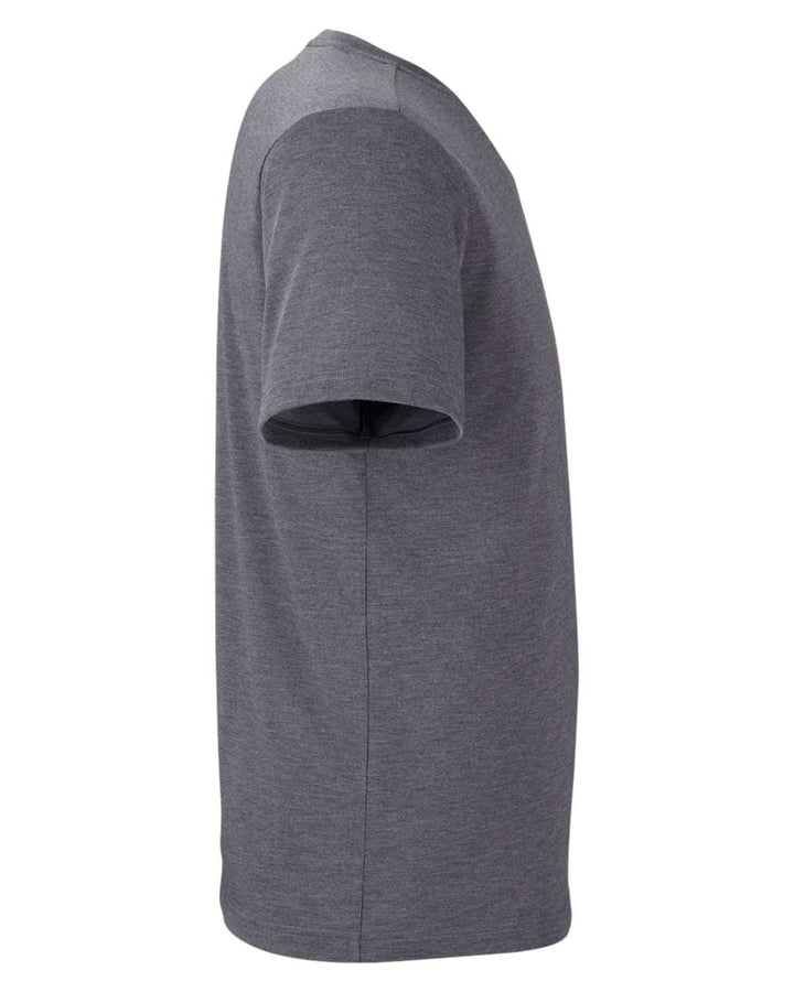 Left View of Carbon Heather Unisex Fusion ChromaSoft™ Performance T-Shirt - CE111