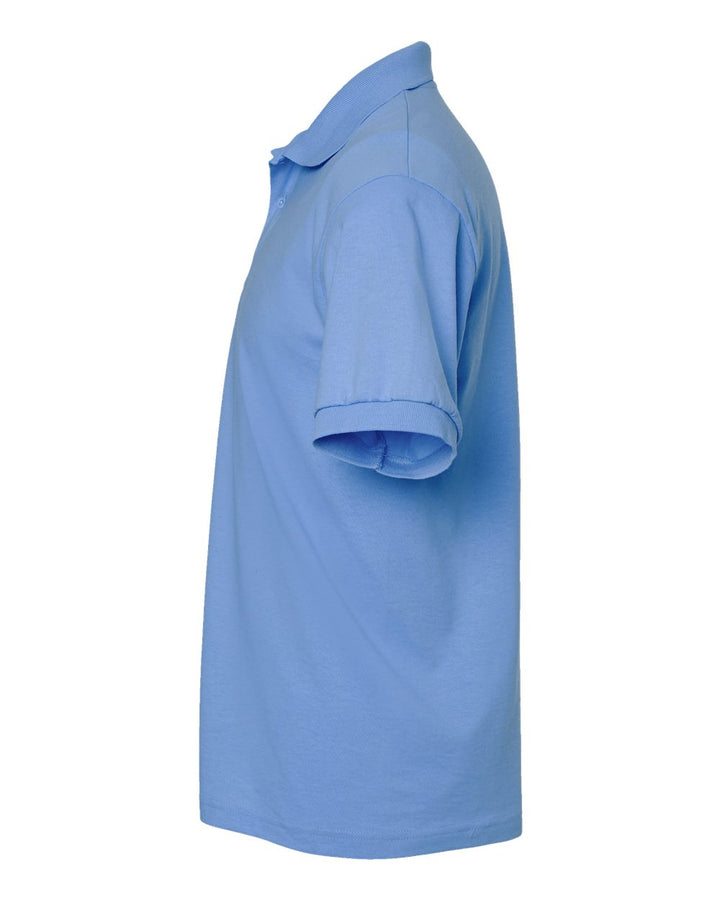 Left View of Carolina Blue DryBlend® Jersey Polo - 8800