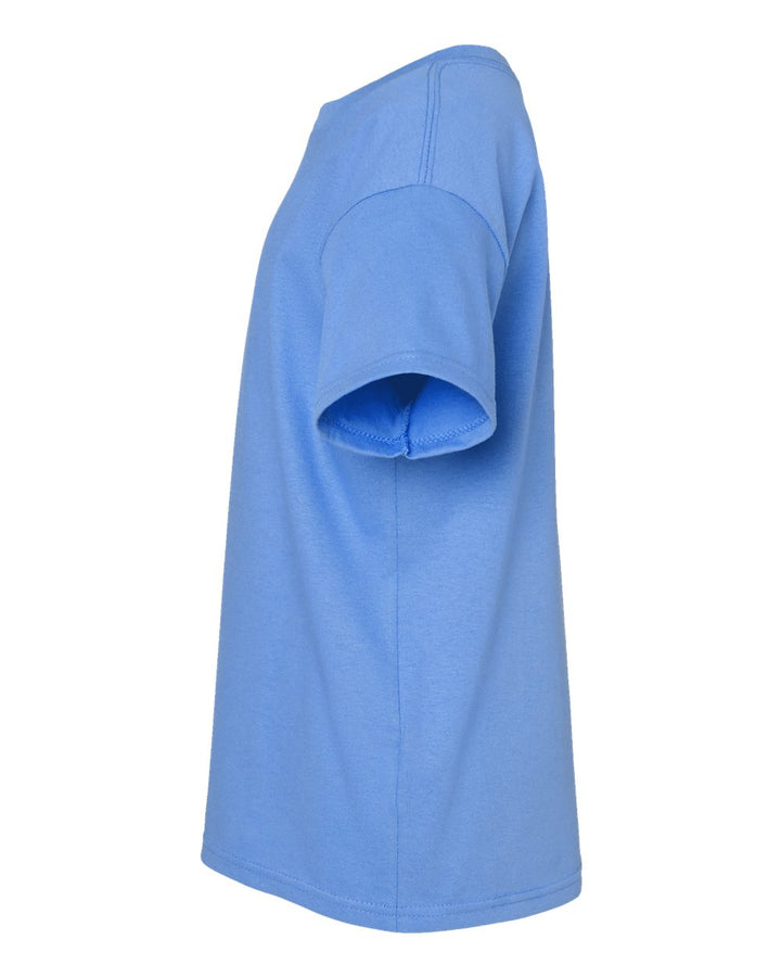 Left View of Carolina Blue Essential-T Youth T-Shirt - 5480