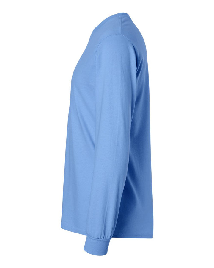 Left View of Carolina Blue Ultra Cotton® Long Sleeve T-Shirt - 2400