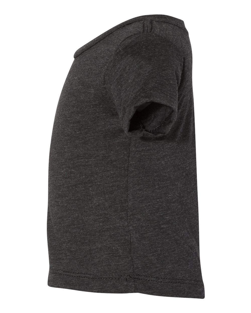 Left View of Charcoal Black Triblend Infant Triblend Tee - 3413B