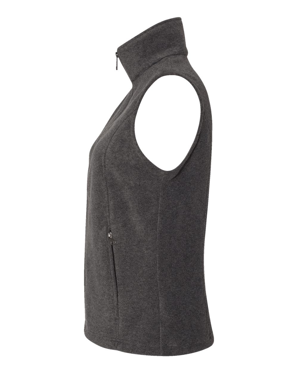 Left View of Charcoal Heather Women’s Benton Springs™ Fleece Vest - 212471