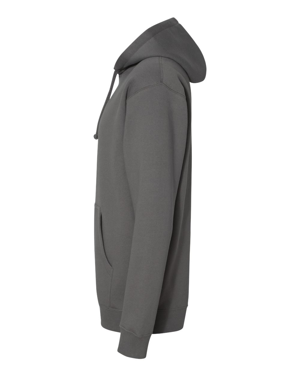 Left View of Charcoal Heavyweight Hooded Sweatshirt - IND4000