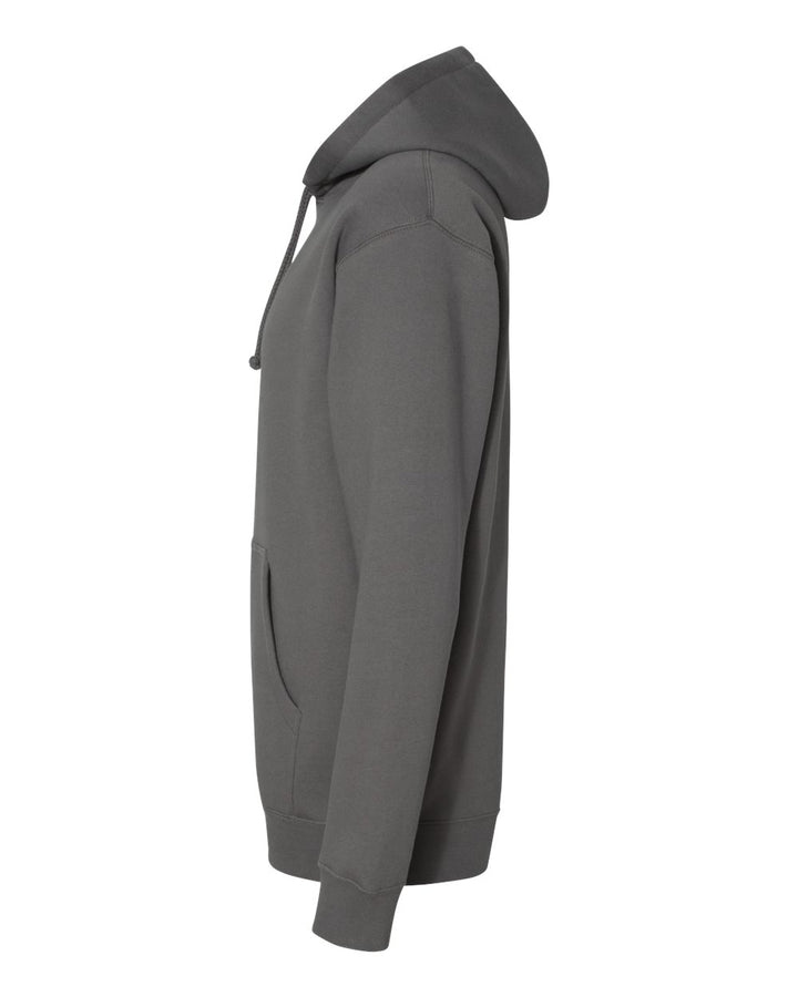 Left View of Charcoal Heavyweight Hooded Sweatshirt - IND4000