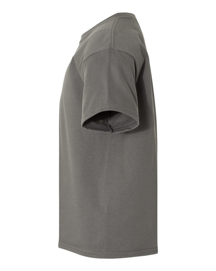 Left View of Charcoal Softstyle® Youth T-Shirt - 64000B