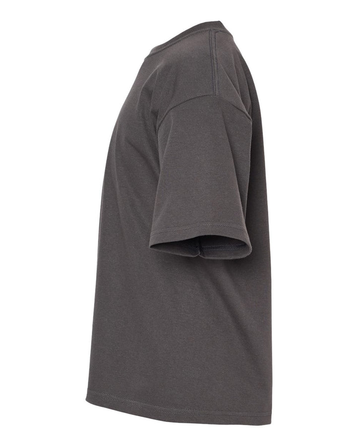 Left View of Charcoal Youth Gold Soft Touch T-Shirt - 4850