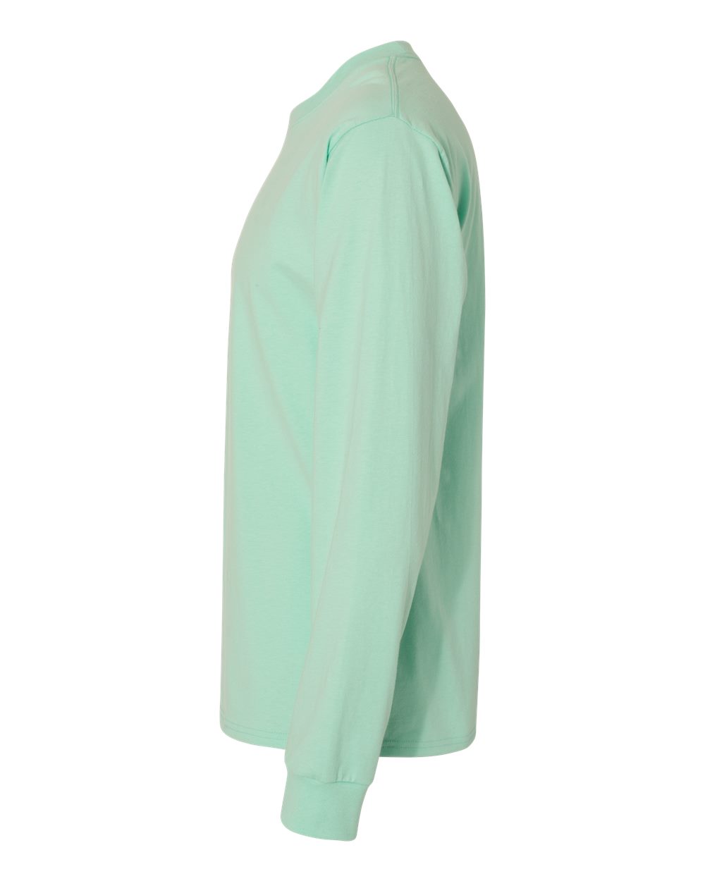 Left View of Clean Mint Beefy-T® Long Sleeve T-Shirt - 5186