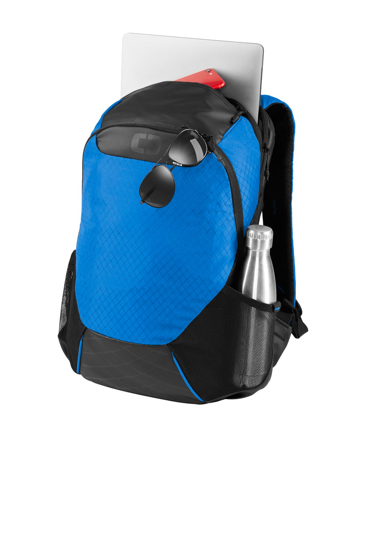 Left View of Cobalt Blue OGIO Basis Pack. 91003