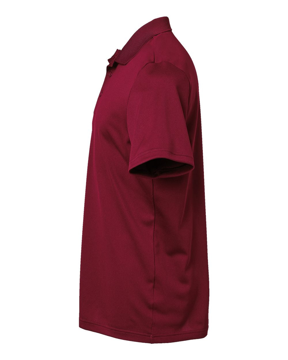 Left View of Collegiate Burgundy Basic Sport Polo - A430