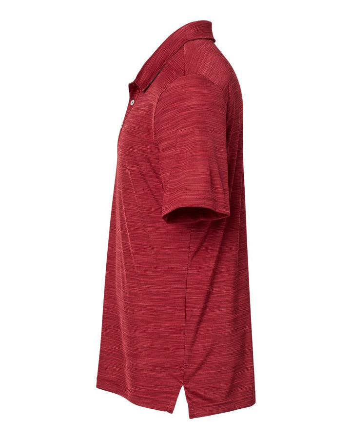 Left View of Collegiate Burgundy Melange Mélange Polo - A402
