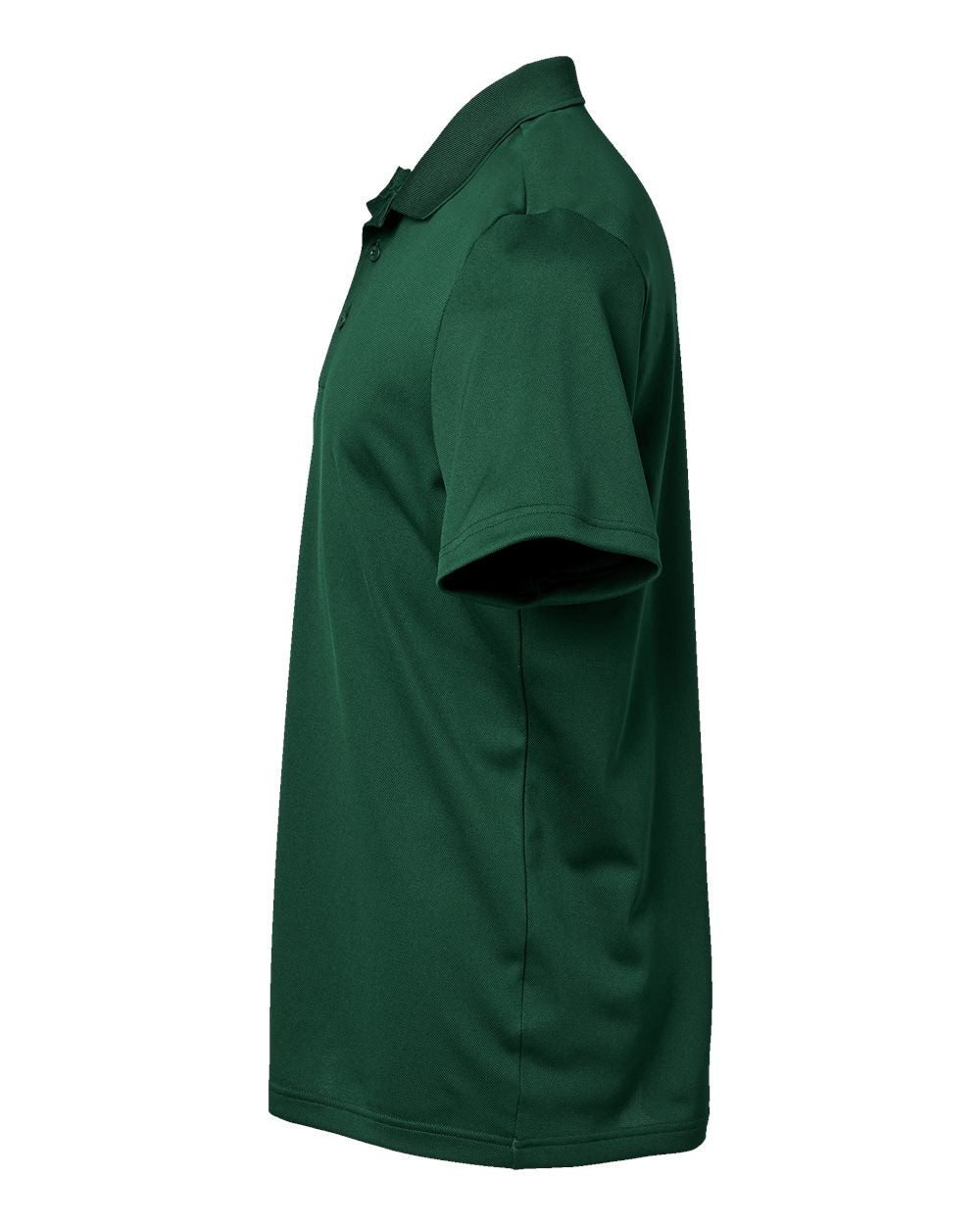 Left View of Collegiate Green Basic Sport Polo - A430