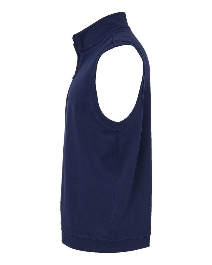 Left View of Collegiate Navy Club Vest - A599