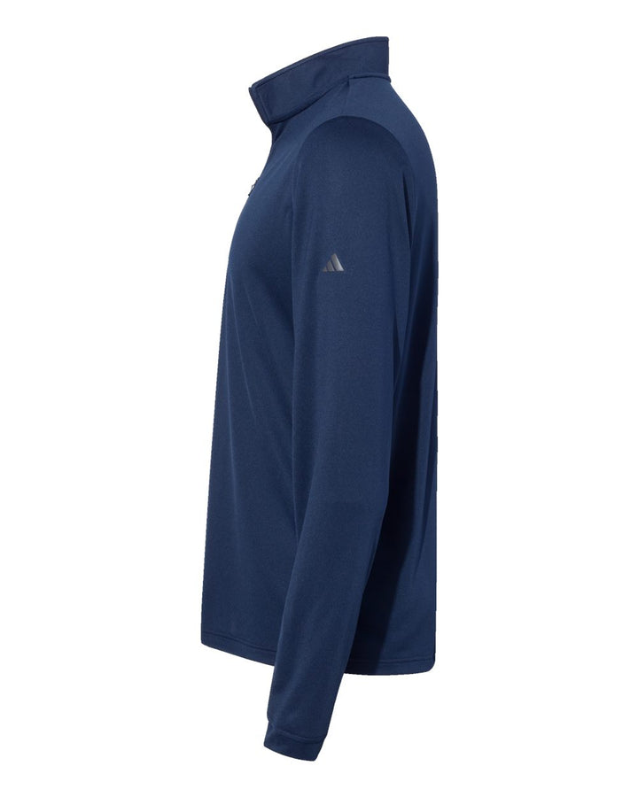 Left View of Collegiate Navy Lightweight Quarter-Zip Pullover - A401