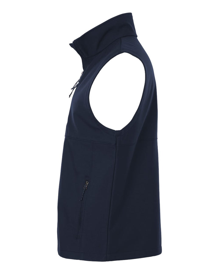 Left View of Collegiate Navy Men's Ascender™ II Soft Shell Vest - 216510