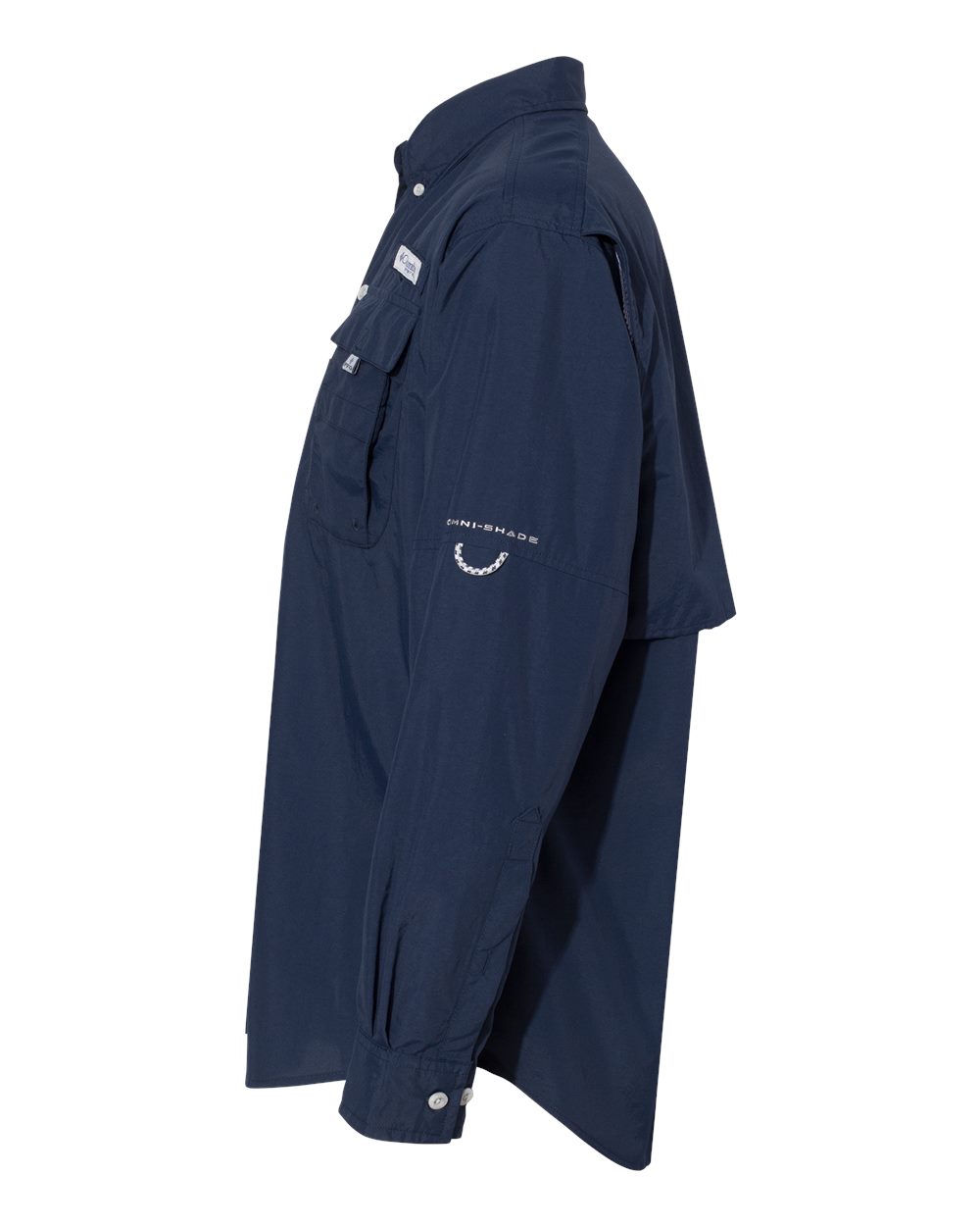 Left View of Collegiate Navy PFG Bahama™ II Shirt - 212463