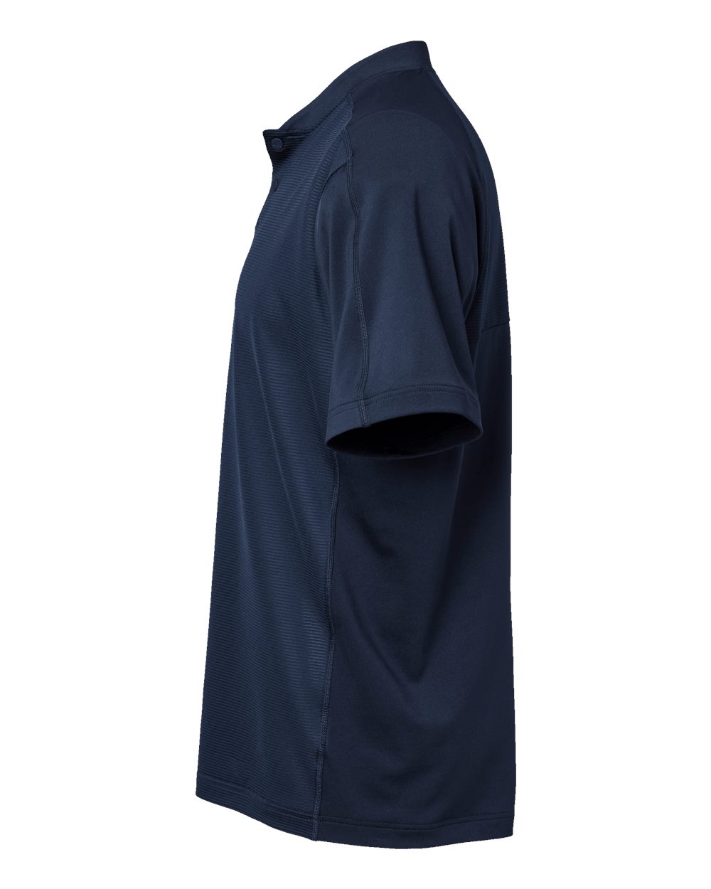 Left View of Collegiate Navy Sport Collar Polo - A584