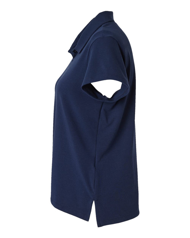 Left View of Collegiate Navy Women's Blend Polo - A690