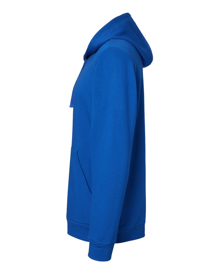 Left View of Collegiate Royal Fleece Hooded Sweatshirt - A432