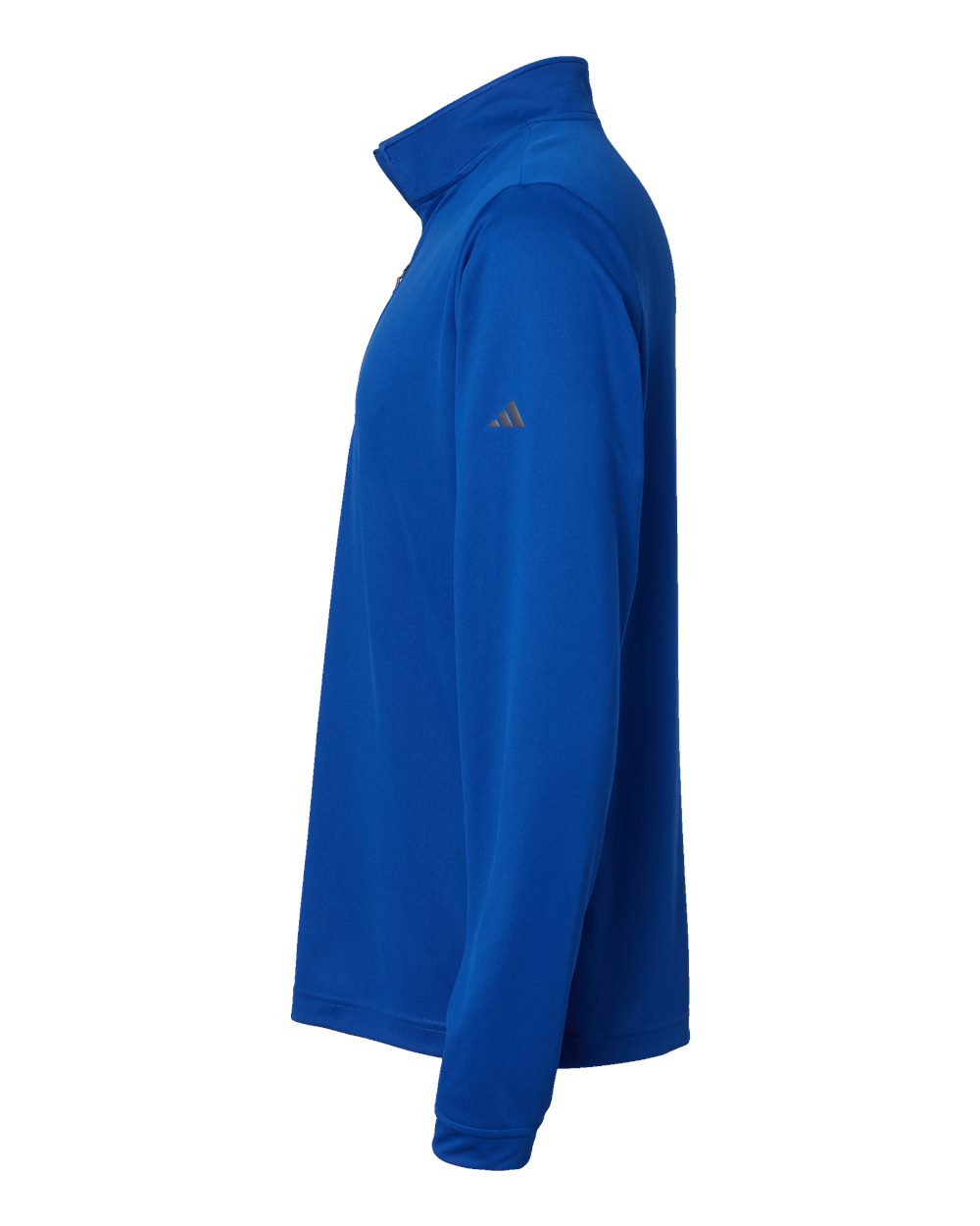 Left View of Collegiate Royal Lightweight Quarter-Zip Pullover - A401