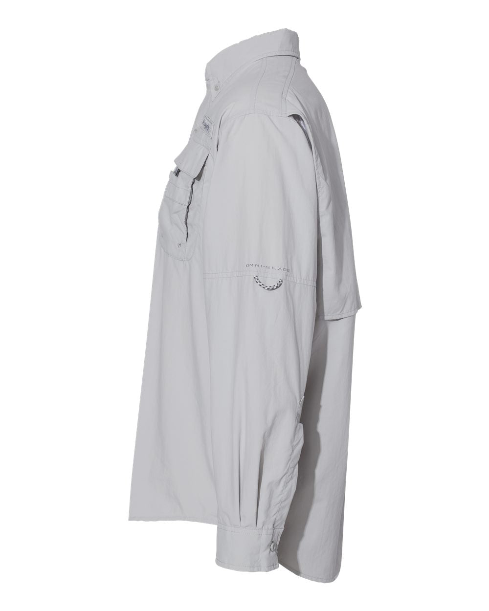 Left View of Cool Grey PFG Bahama™ II Shirt - 212463