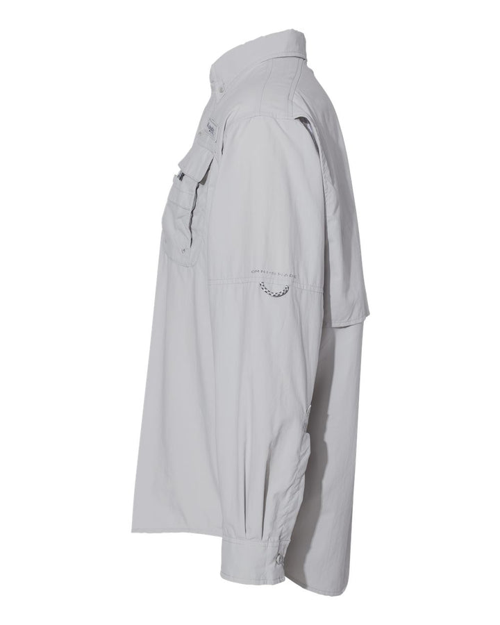 Left View of Cool Grey PFG Bahama™ II Shirt - 212463