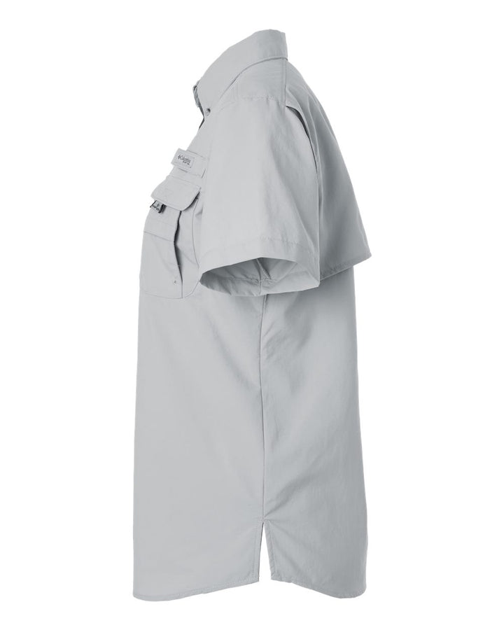 Left View of Cool Grey Women's PFG Bahama™ Short Sleeve Shirt - 212473