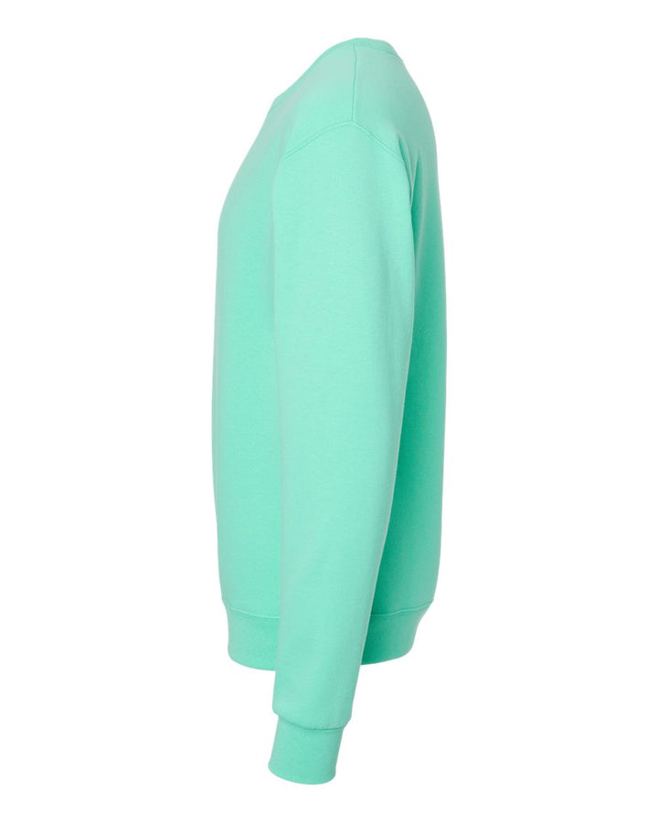 Left View of Cool Mint NuBlend® Crewneck Sweatshirt - 562MR