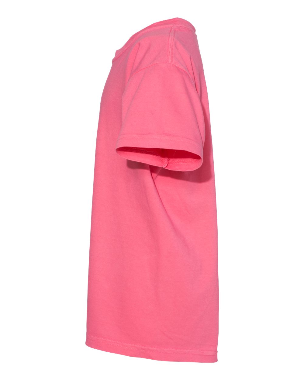 Left View of Crunchberry Garment-Dyed Youth Heavyweight T-Shirt - 9018