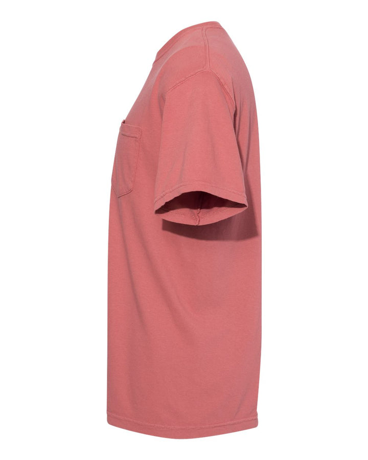 Left View of Cumin Garment-Dyed Heavyweight Pocket T-Shirt - 6030
