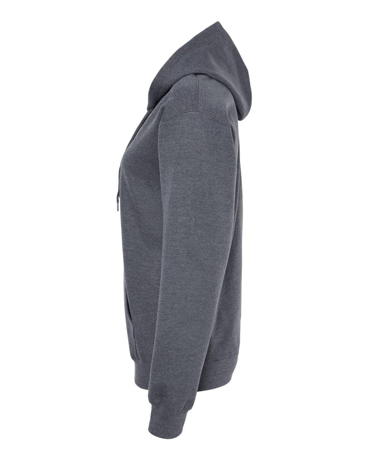 Left View of Dark Heather Softstyle® Midweight Hooded Sweatshirt - SF500