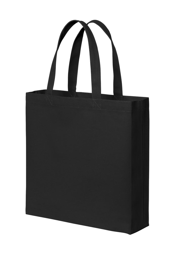 Left View of DeepBlack Port Authority Cotton Canvas Tote BG424