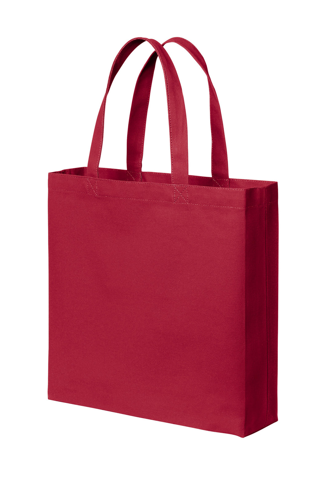 Left View of DeepRed Port Authority Cotton Canvas Tote BG424