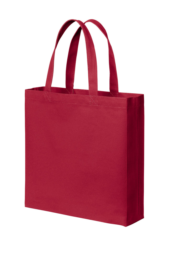 Left View of DeepRed Port Authority Cotton Canvas Tote BG424