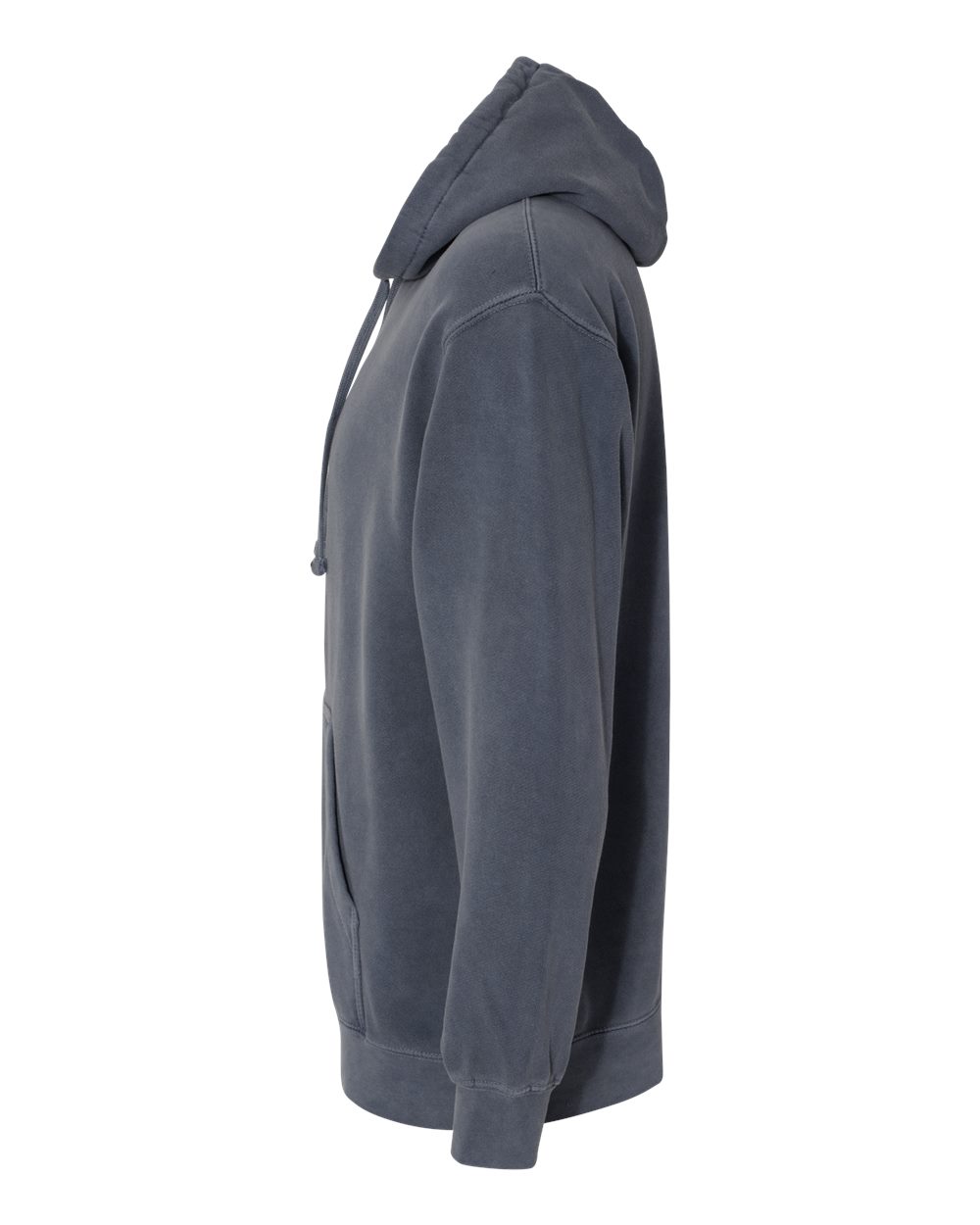 Left View of Denim Garment-Dyed Hooded Sweatshirt - 1567