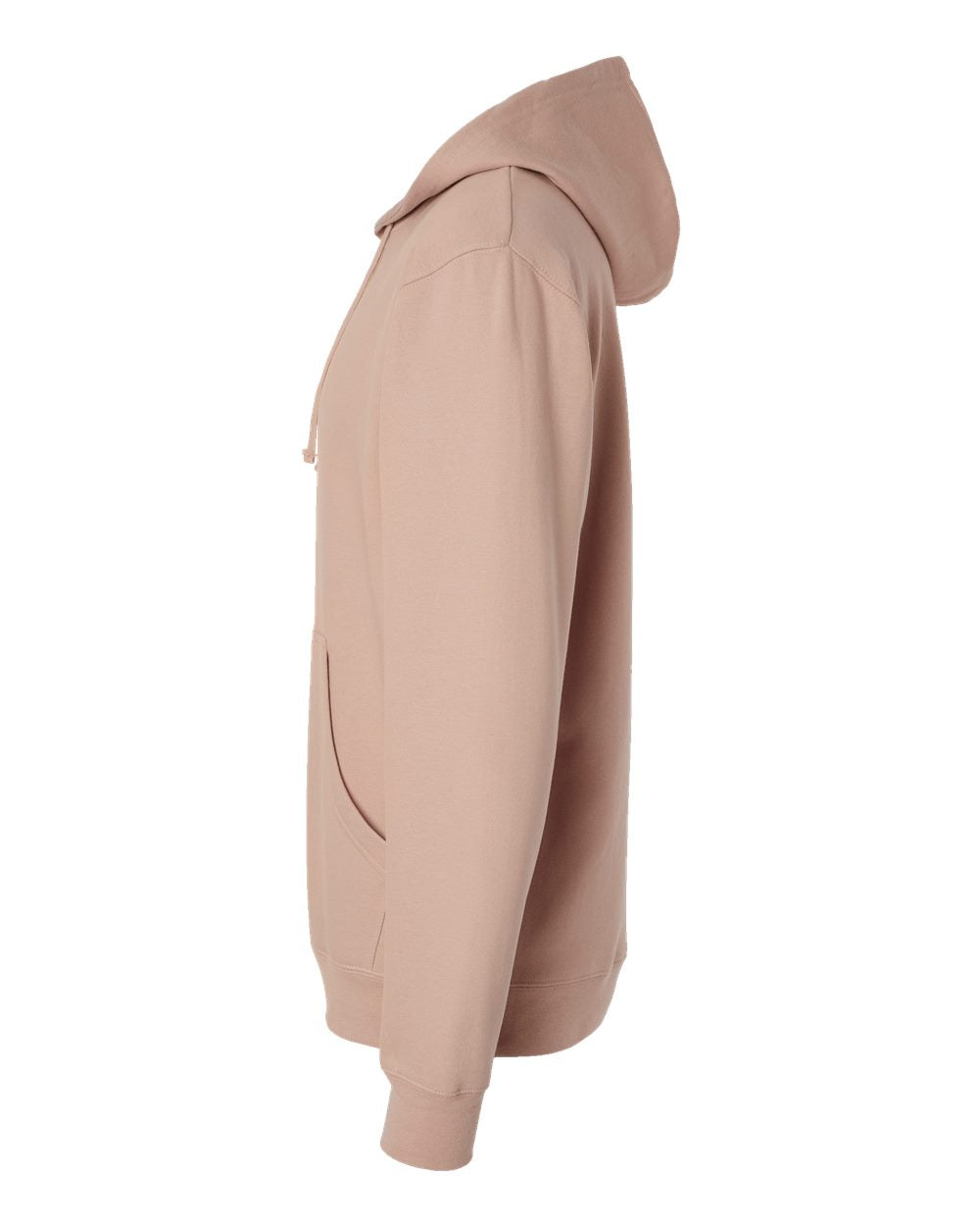 Left View of Dusty Pink Midweight Hooded Sweatshirt - SS4500