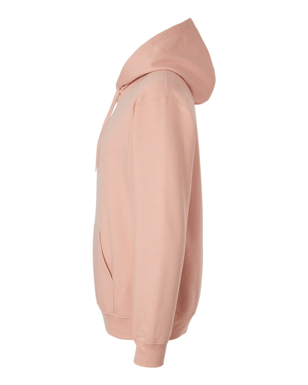 Left View of Dusty Rose Softstyle® Midweight Hooded Sweatshirt - SF500