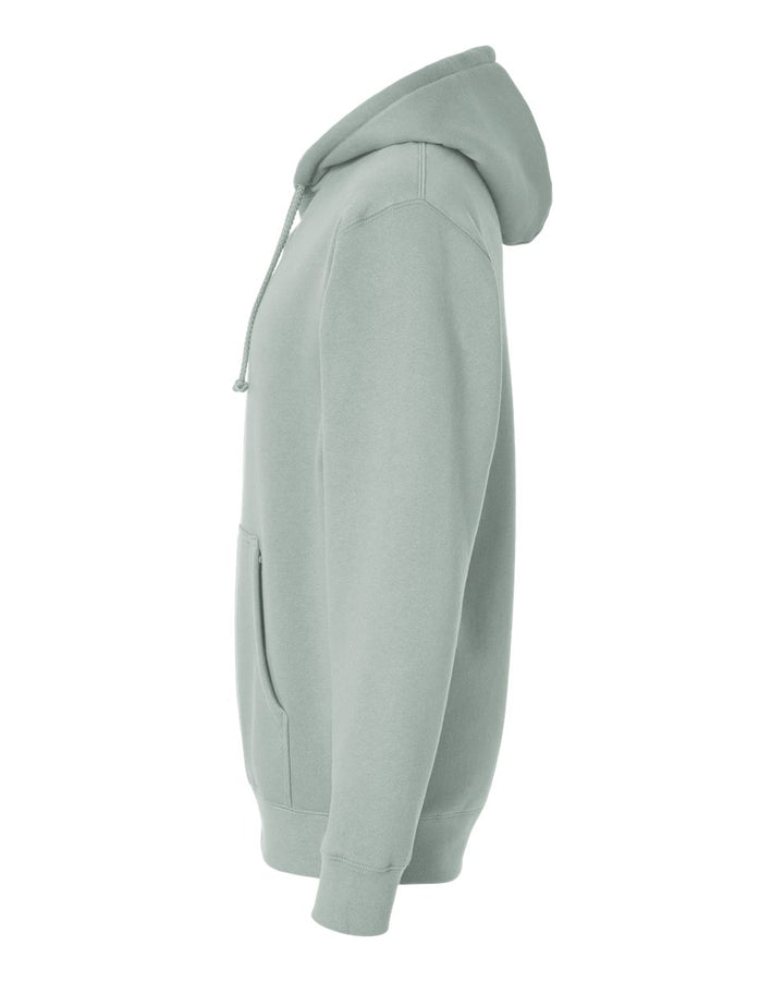 Left View of Dusty Sage Heavyweight Hooded Sweatshirt - IND4000