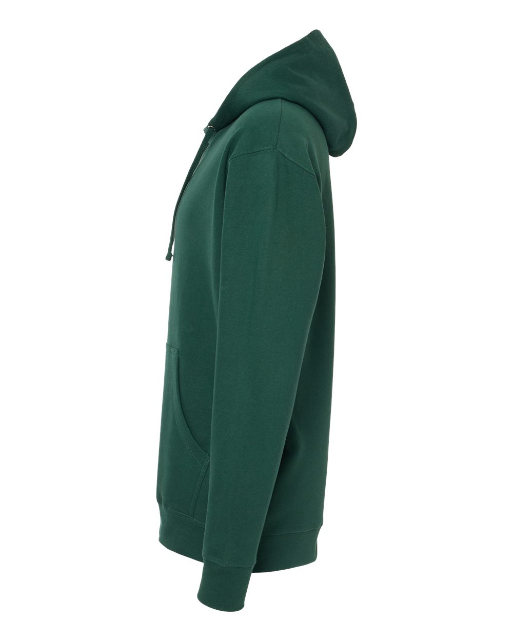 Left View of Forest Green Midweight Hooded Sweatshirt - SS4500