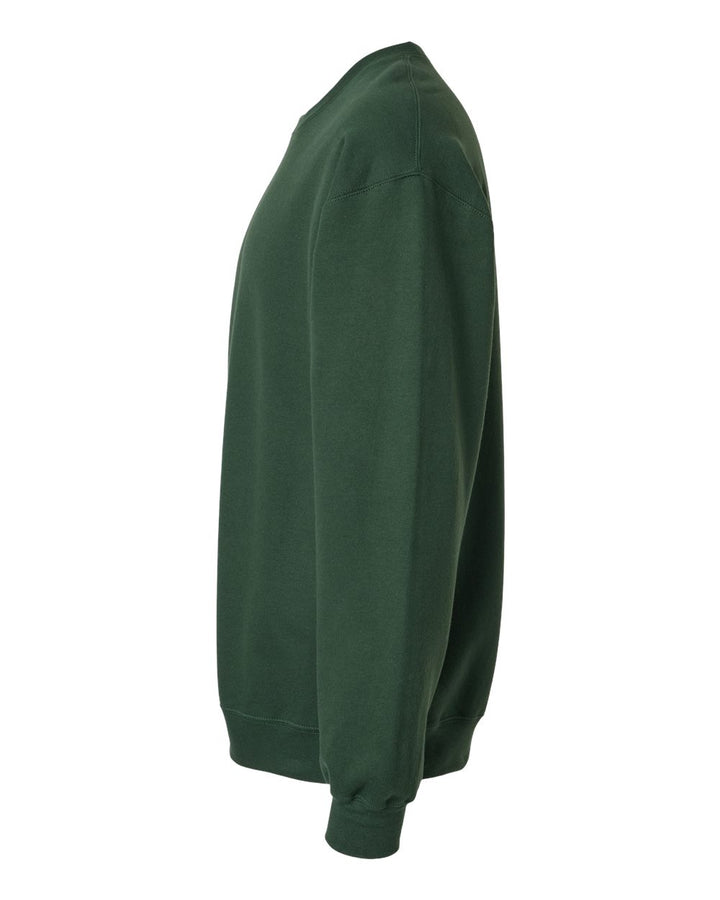 Left View of Forest Green Softstyle® Midweight Crewneck Sweatshirt - SF000