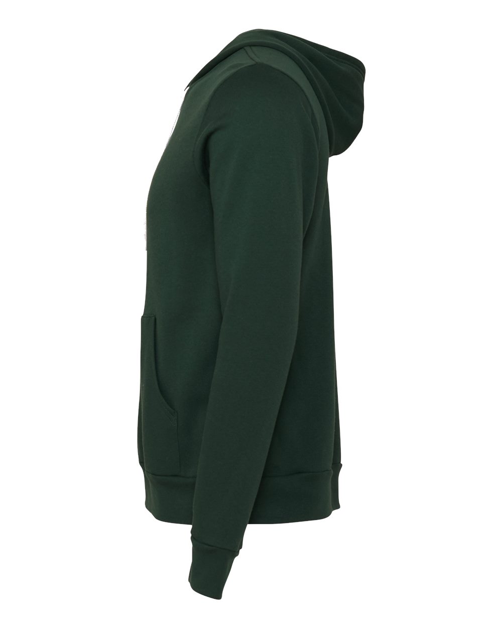 Left View of Forest Sponge Fleece Full-Zip Hoodie - 3739