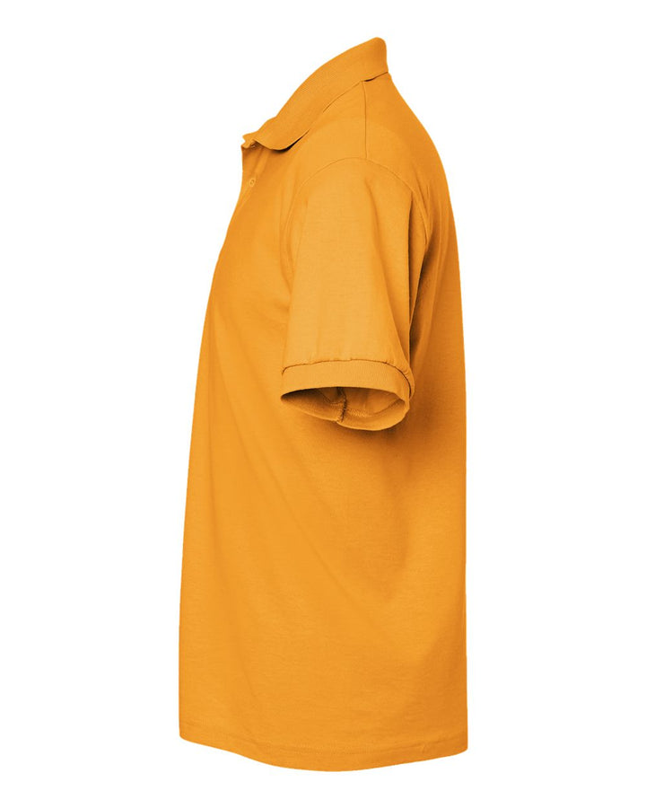 Left View of Gold DryBlend® Jersey Polo - 8800