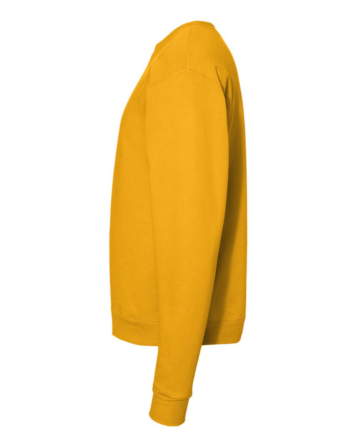 Left View of Gold Ecosmart® Crewneck Sweatshirt - P160