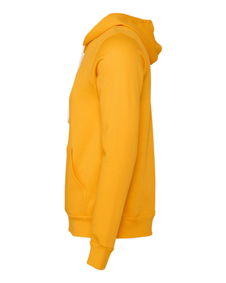 Left View of Gold Sponge Fleece Full-Zip Hoodie - 3739