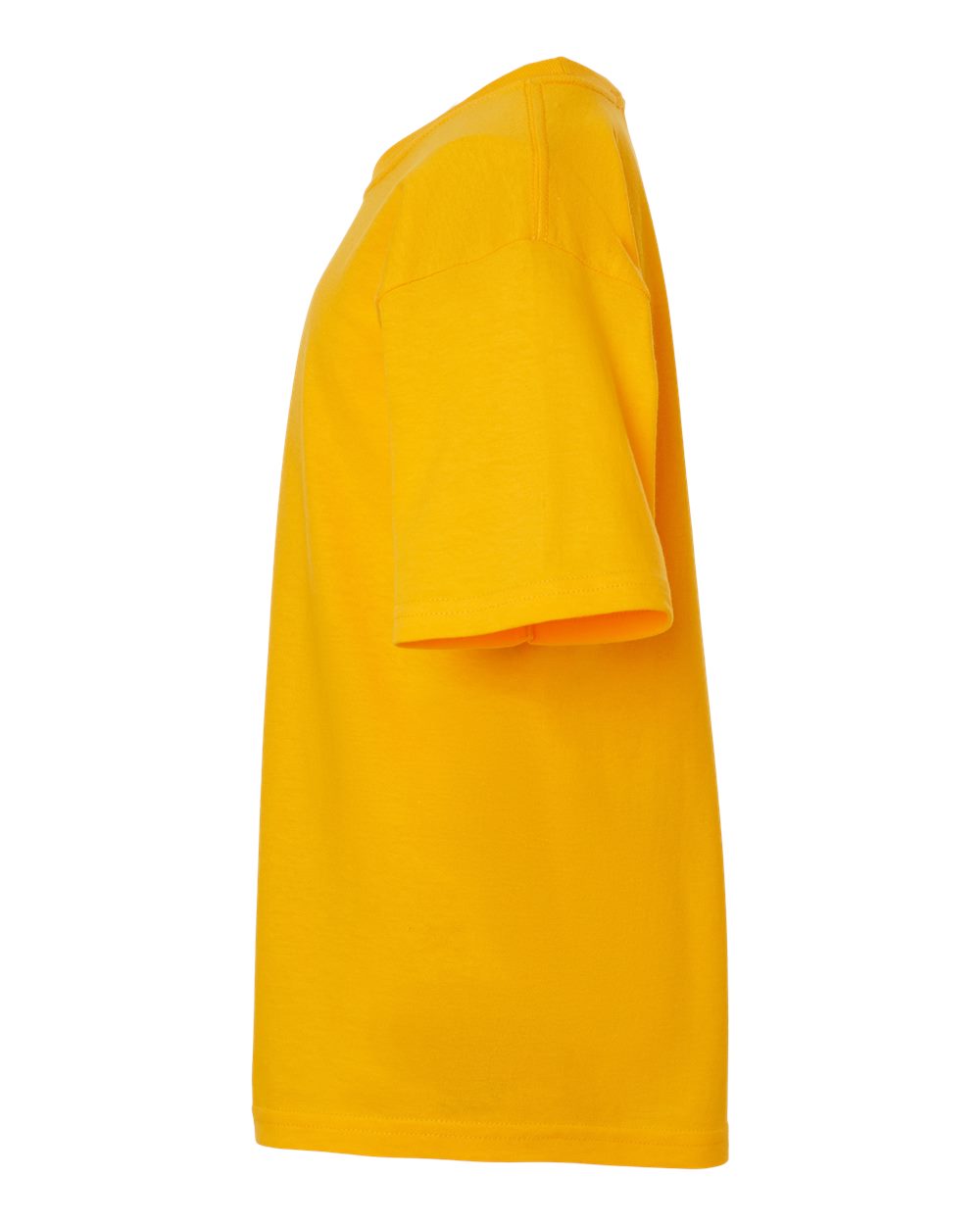 Left View of Gold Youth Gold Soft Touch T-Shirt - 4850